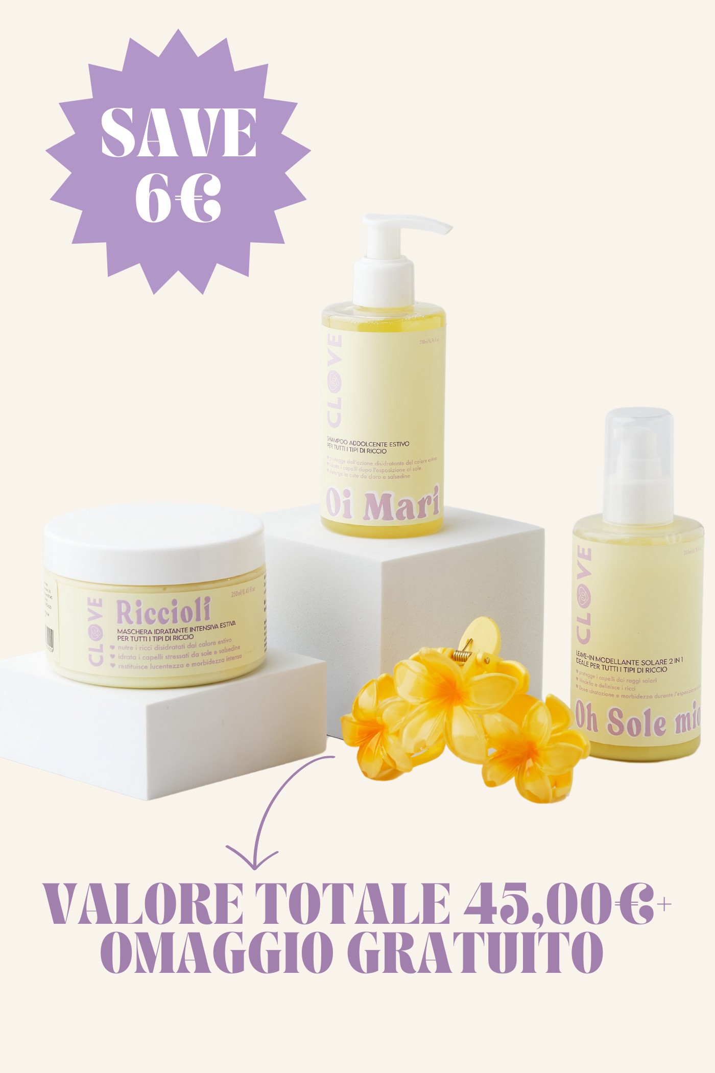 KIT RICCIA D'ESTATE-GIALLO